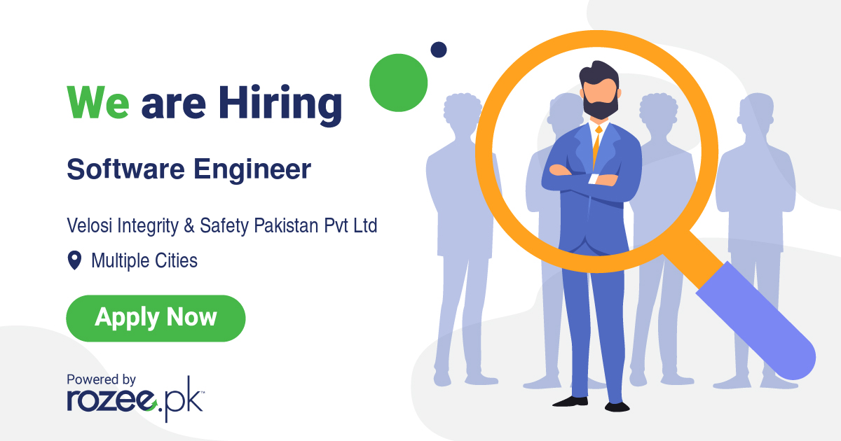 Software Engineer Job, Islamabad, Lahore, Velosi Integrity & Safety ...