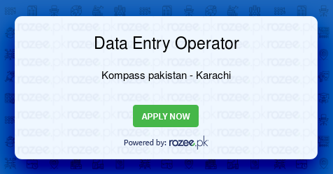 Data Entry Operator Job Karachi Kompass Pakistan Rozee Pk