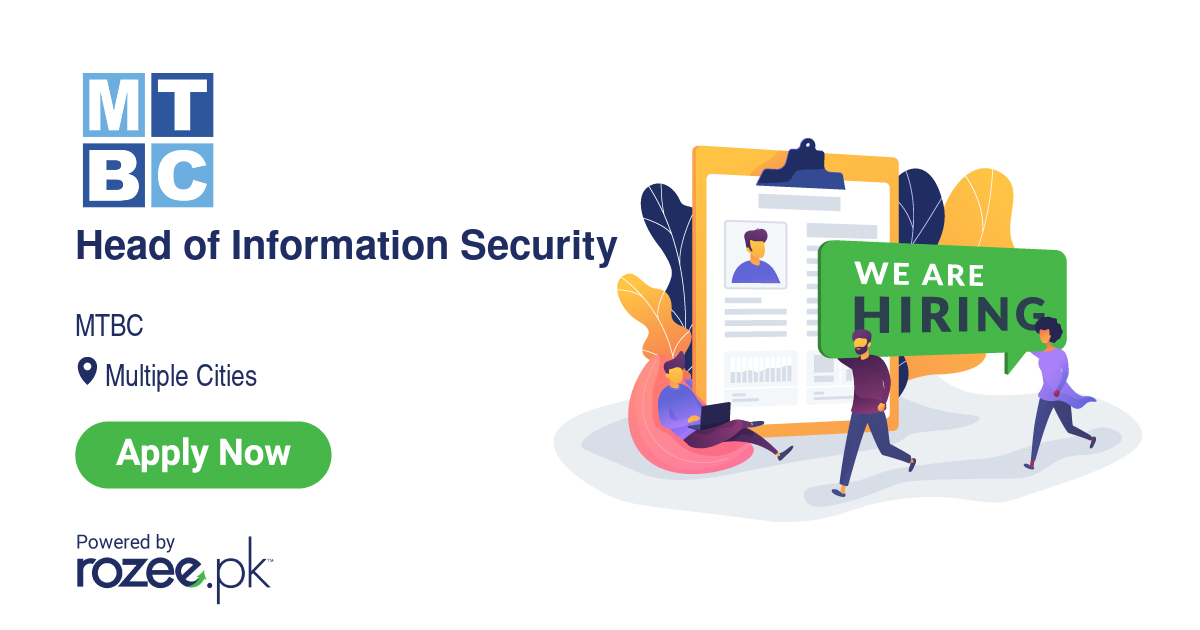 Head of Information Security Job, Islamabad,Karachi,Rawalpindi, MTBC