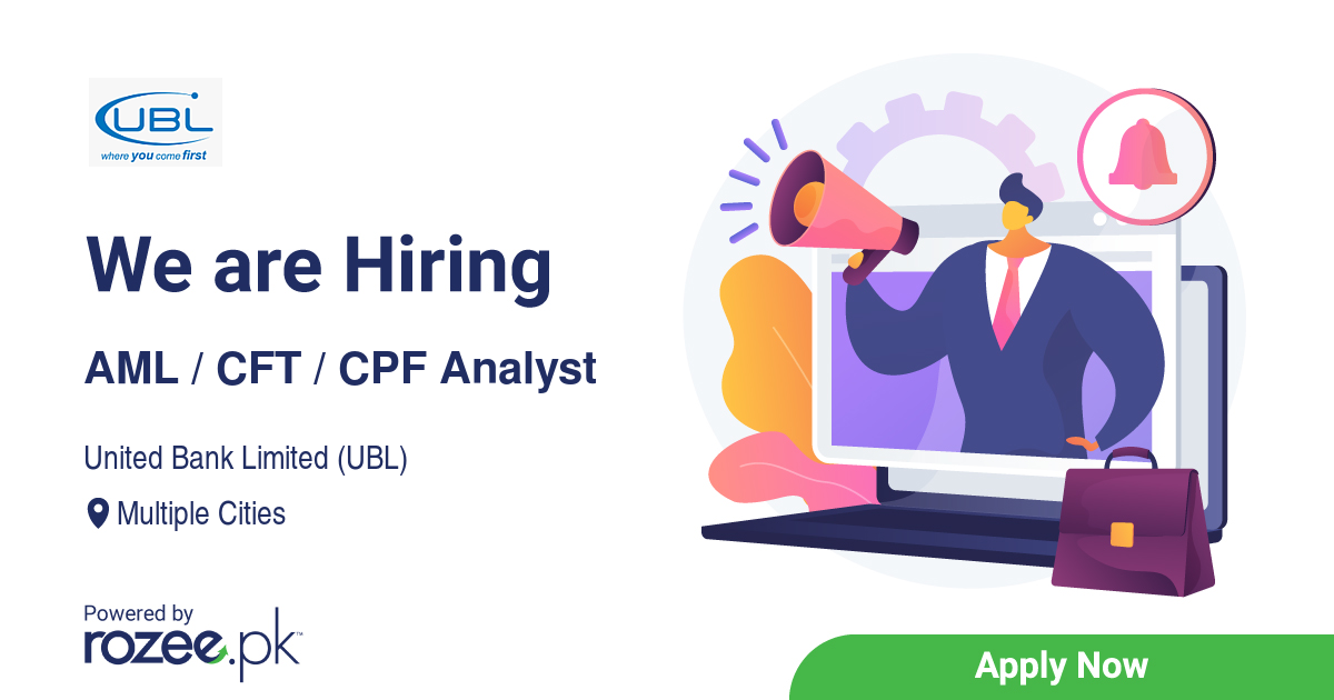 aml-cft-cpf-analyst-job-islamabad-karachi-lahore-united-bank